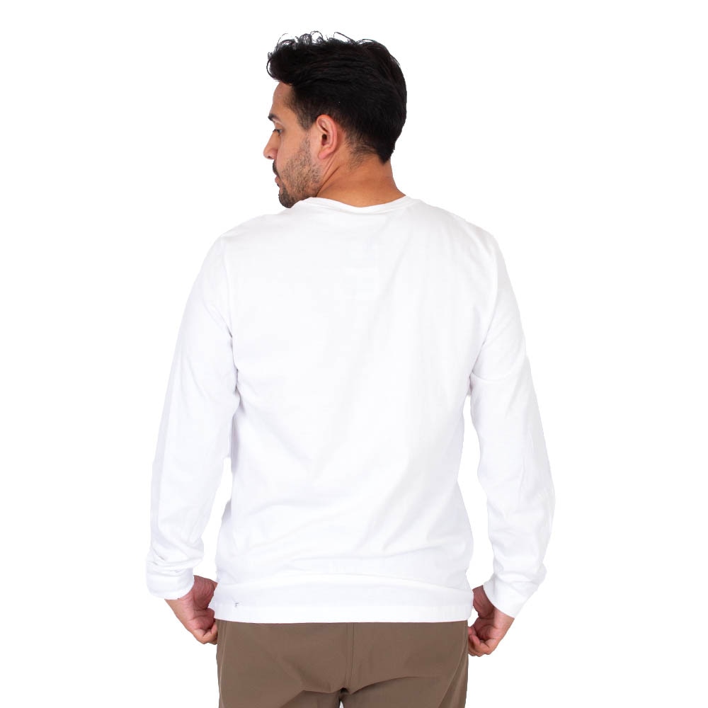 Classic Oregon O, Nike, White, Long Sleeve, Cotton, Men, T-Shirt, 975622